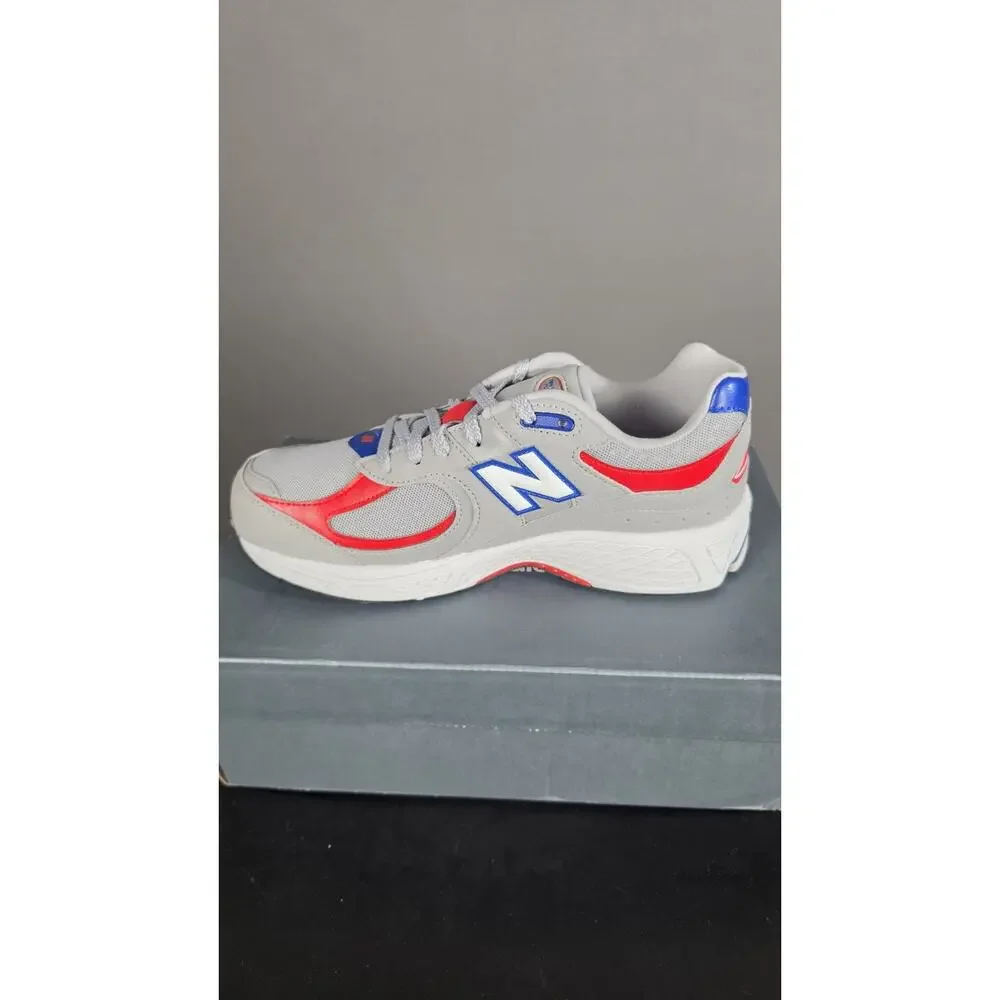 New Balance 2002 Kids Unisex Athletic Sneakers Grey Red‎ GC2002KG US 7